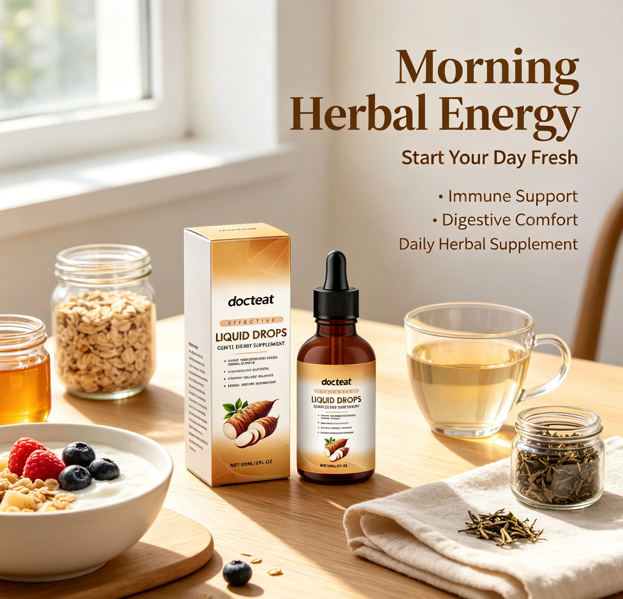 Herbal Extract Drops Support Immunity Improve Digestion Intestinal Balance Gentle Body Detox Cleanse Liquid Dietary Supplement