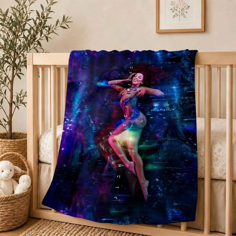 Singer D-Doja Cat Blanket For Soft Warm Knee For Bedroom Living Room Bed Sofa Camping Picnic Office Gift