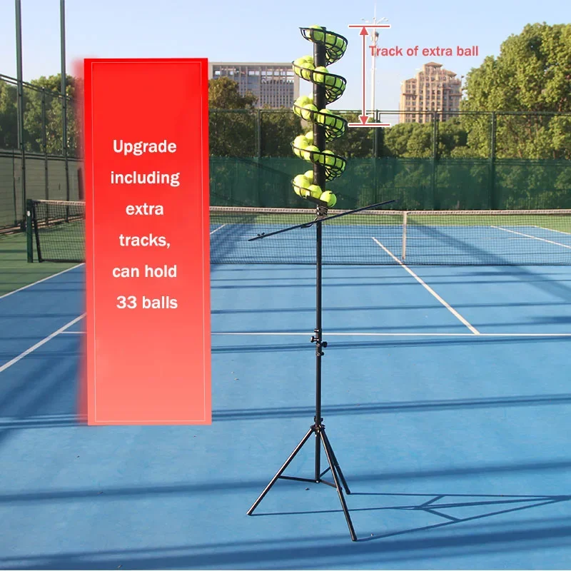 Automatic Tennis Ball Launcher Machine Adjustable Speed Height Swing Trainer for Home Court Practice, Portable Ball Feeder - Image 3