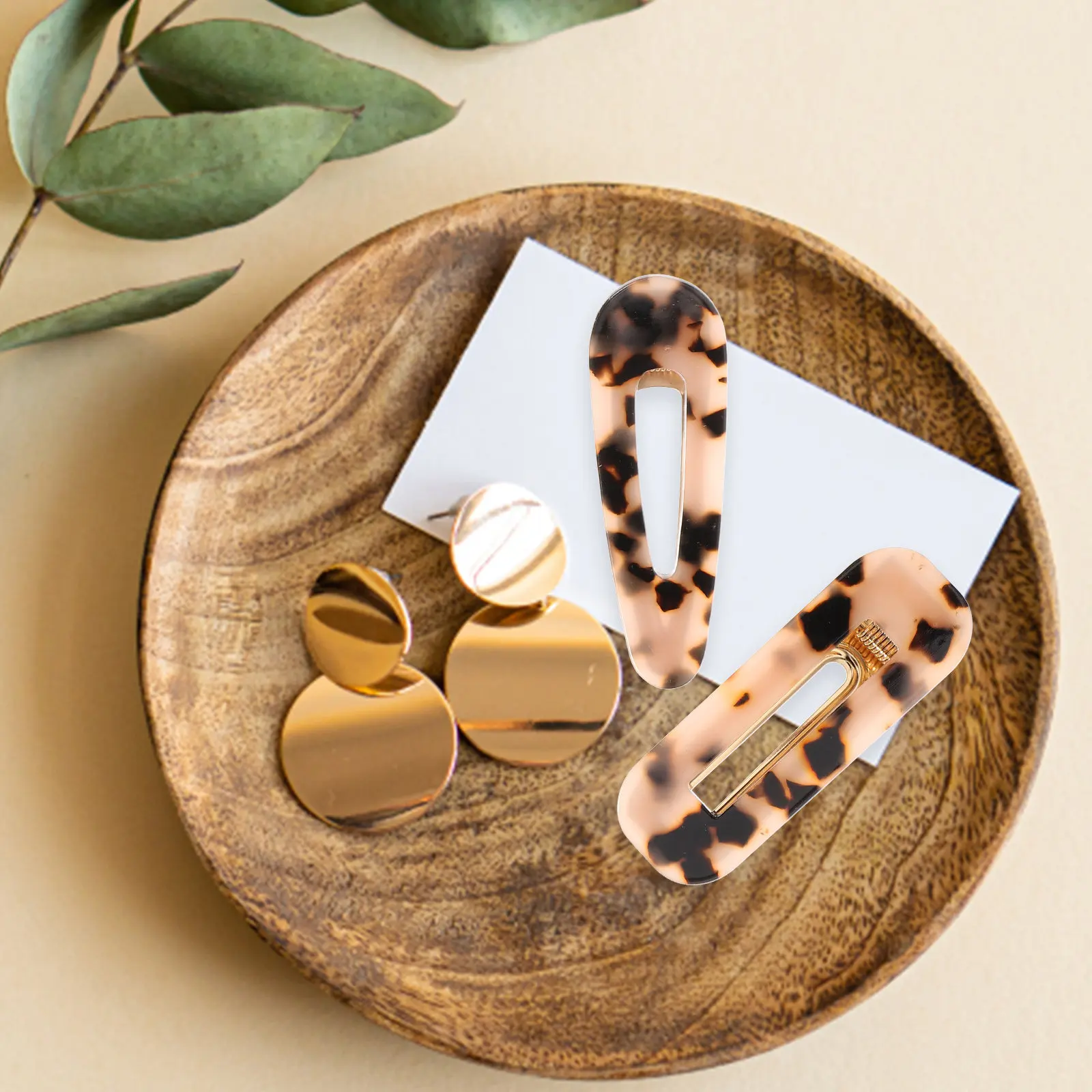 4Pcs Girls Hair Clips Vintage Style Marble Design Premium Metal Hair Barrettes Elegant Daily Wear Accessories for Toddlers Teens