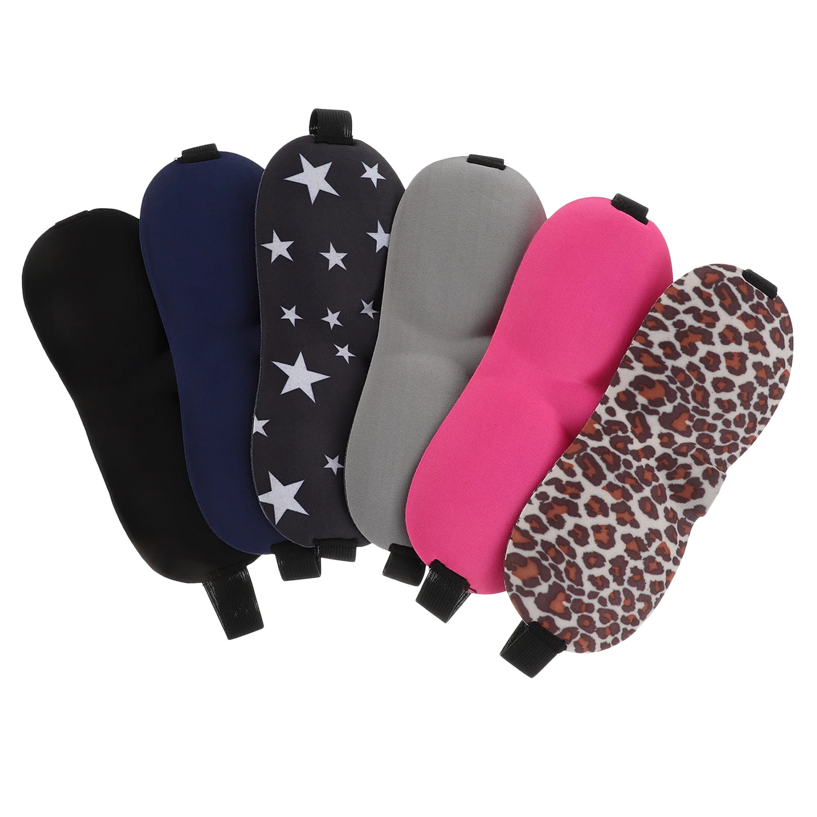 

6pcs Sleeping Masks Adjustable Cotton Covers For Travel Sleep Patch Comfort Practical Eye Masks Stylish Eye Shields