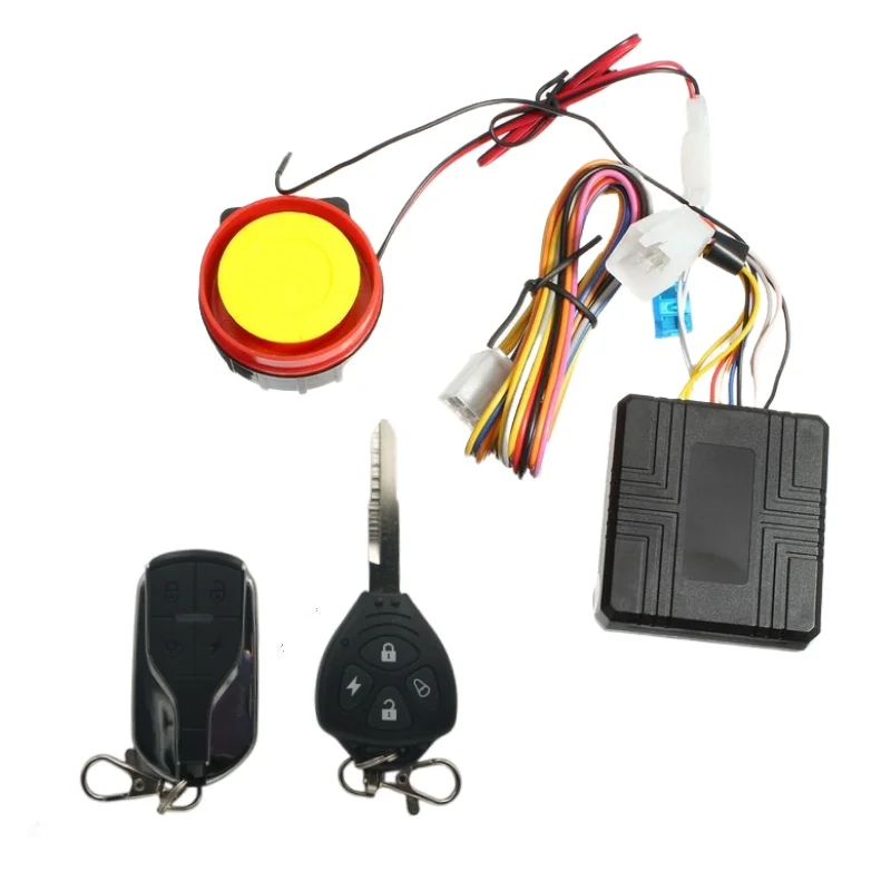 Motorbike Burglar Alarm Accessories With Remote Control + key 12V Motorcycle Theft Protection Remote Activation