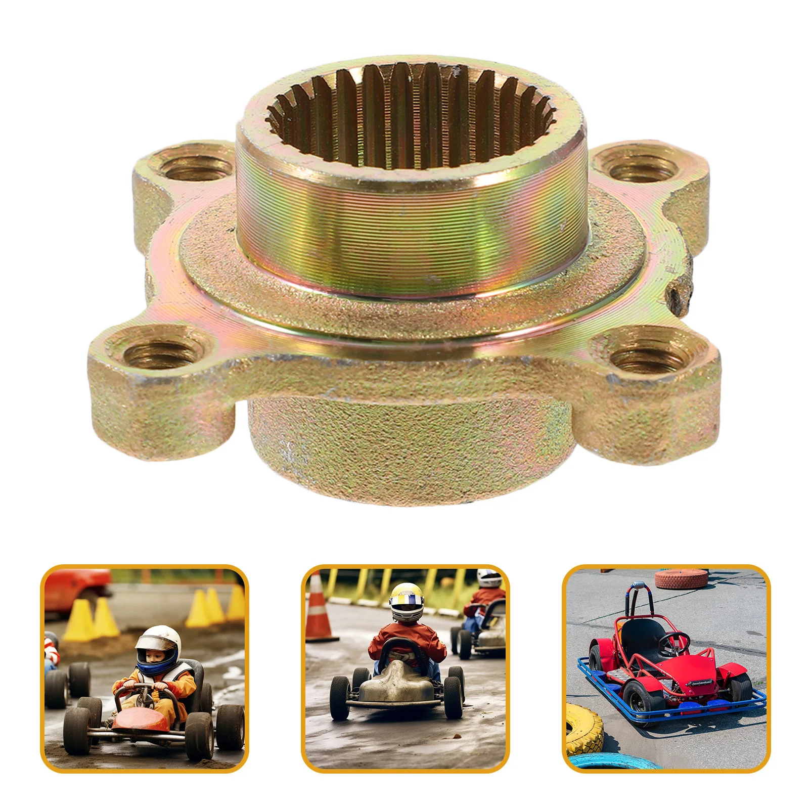 1pc Rear Axle Sprocket Brake Disc Fixed Seat For Go Kart Atv Wheel Hub Durable Rear Wheel Hub For Beach Cart Quad Bike