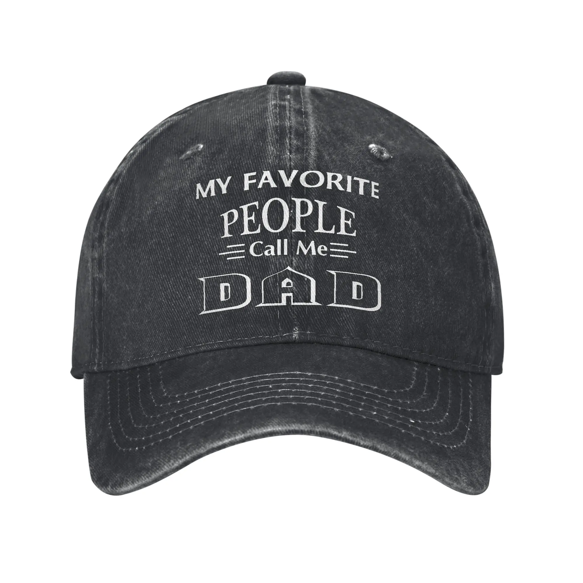 Gorras de Béisbol para Hombre y Mujer con la Frase 'Mis Personas Favoritas Me Llaman Papá', Gorras de Mezclilla Desgastadas para Papás Orgullosos, Gorra Ajustable con Cierre a Presión