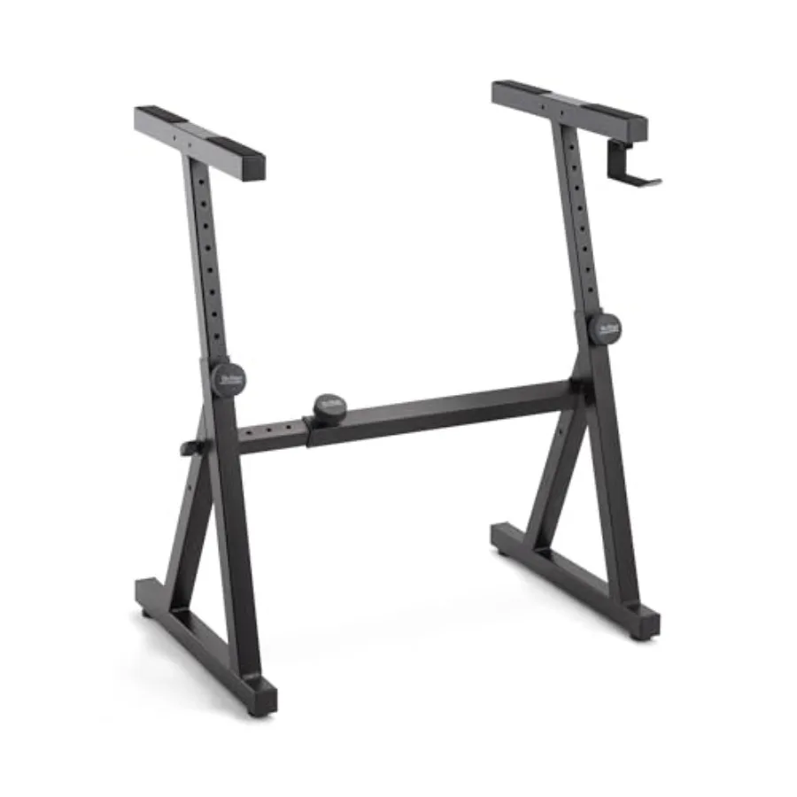 

On-Stage KS1355 Single Tier Z Keyboard Stand Metal Black Lightweight Portable with Adjustable Height for Studio and Stage Use