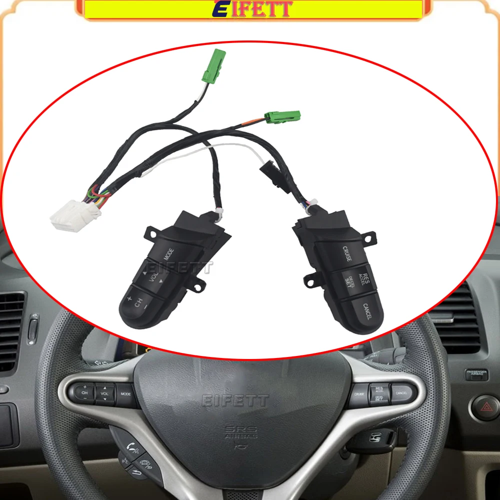 

For Honda Civic 2006 2007 2008 2009 2010 2011 Cruise 36770-SNA-A12 36770SNAA12 Steering Wheel Audio Volume Control Switch