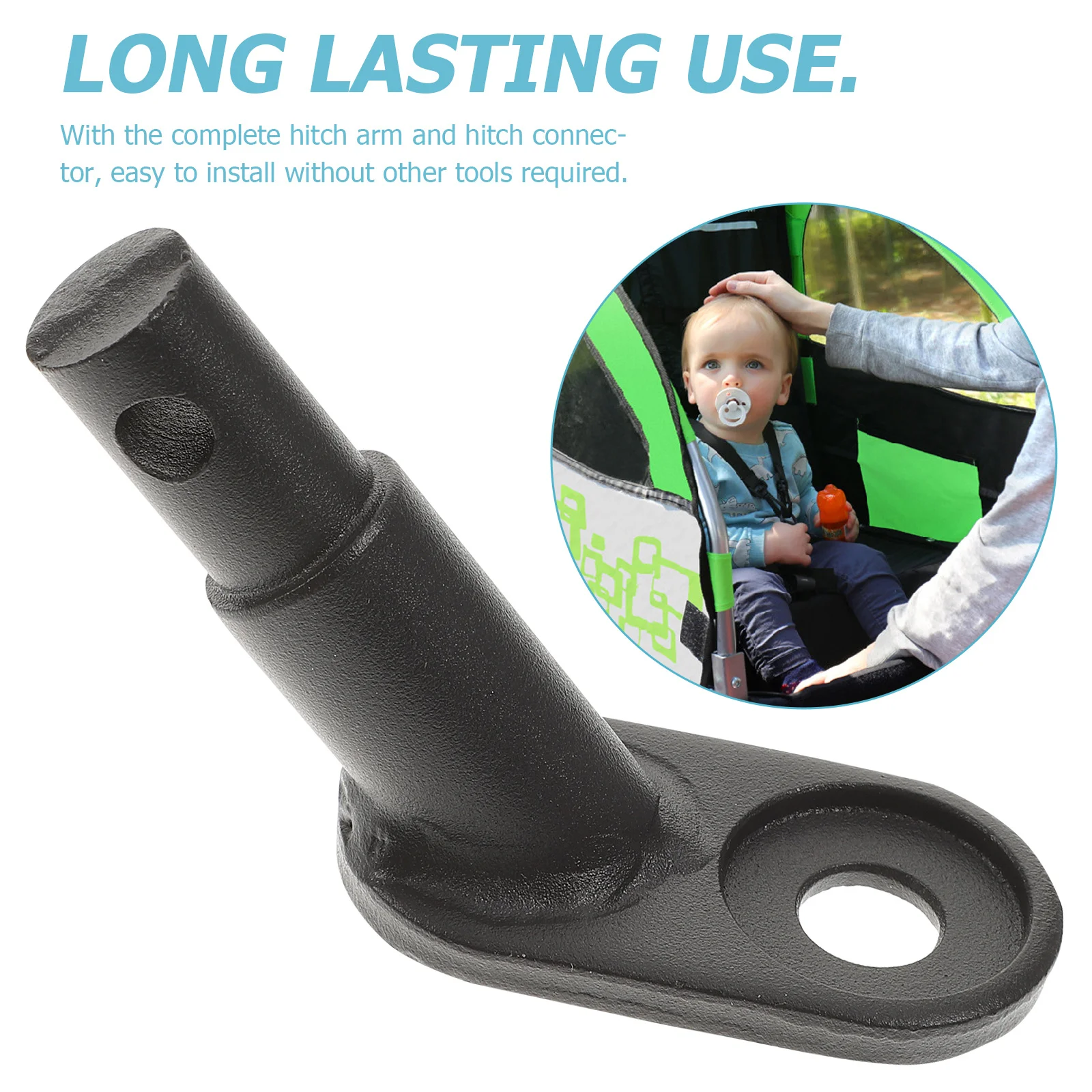 

Bike Trailer Hitch Coupler Connector for Universal Bicycles Heavy Duty Steel Nylon Strap No Tools Required Trailer Towing