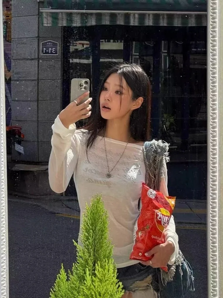 

Кружевная длинная футболка Све, женская тонкая прозрачная шелковая футболка Jennie Sle Commute Faion с художественным узором, полиэстер, лиоцелловое волокно