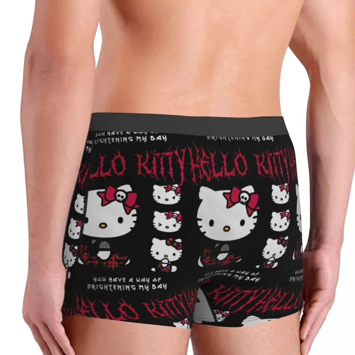 Hello Kitty Halloween Brightening My Day Boxer, Merch Boxers Shorts, Sous-vêtements fantaisie, Boxer Briefs, Gag Soft Quilt Underpants, Man