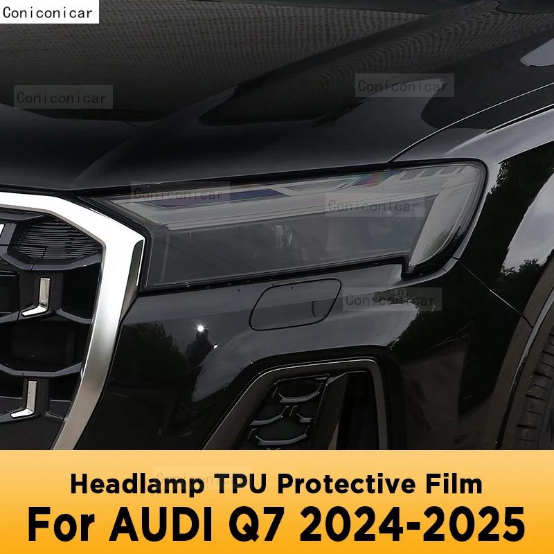 

For AUDI Q7 2024 2025 TPU Car Exterior Headlights Anti-Scratch Protective Film Cover Headlamps Repair Accessories Sticker