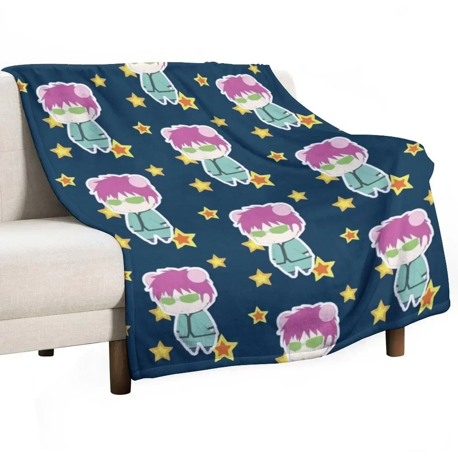 Saiki K The Disastrous Life Throw Blanket Soft Big Luxury Throw Kid'S Sofa Throw Blankets