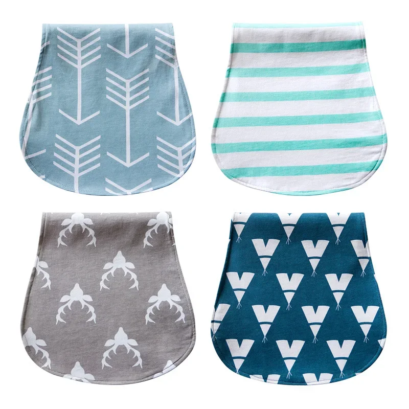 3-Layer Burp Cloth Newborn Bibs Absorbent Baby Feeding Teething Bibs Soft-Cotton Burp Cloths for Babies Baby Shower-Gifts New