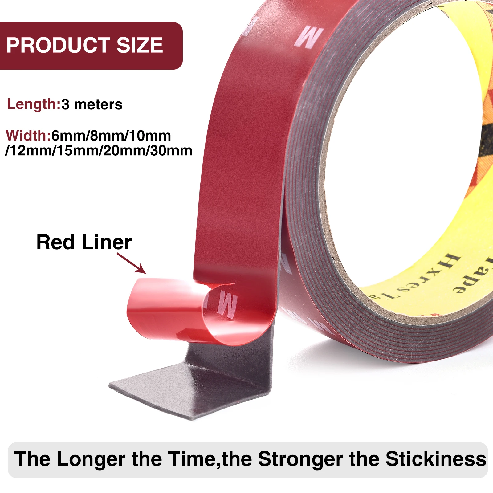 300CM Super Strong Double Sided Tape Adhesive Car Special Tear Off Without Leaving Traces High Viscosity Mounting Fixing Sticky