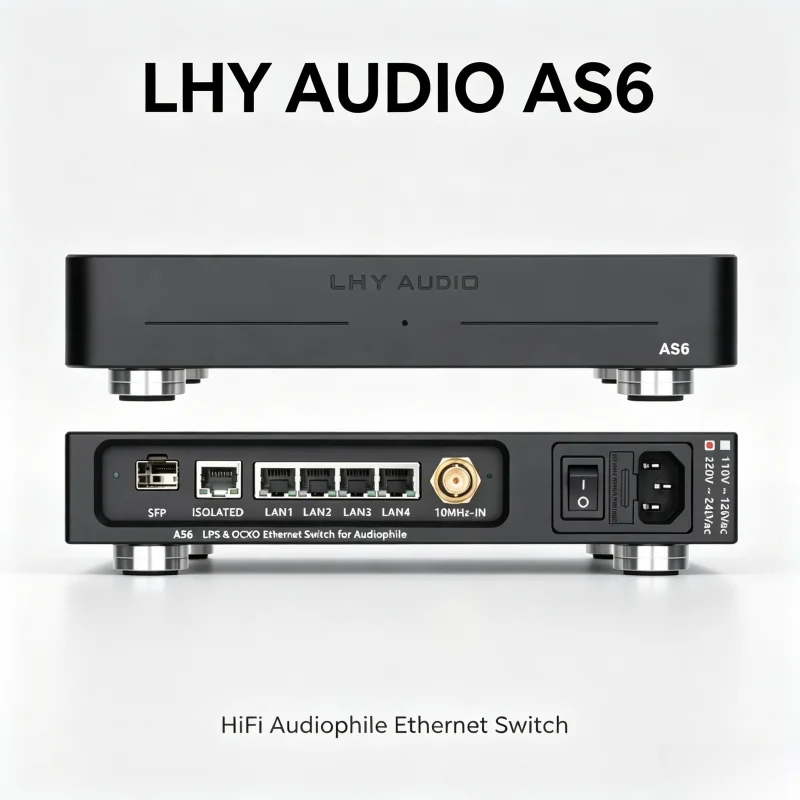 LHY Audio AS6 SW6-SFP スイッチングハブ OCXO DC電源 LHY AS6 Audio HIFI Fever Switch Fully Linear DC Power Supply OCXO