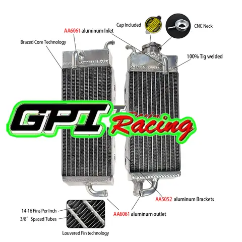 FOR Yamaha YZ125/250 93-95 YZ125 YZ250 YZ 125 250 1993 1994 1995 94 aluminum Radiator High - performance Durable Lightweight