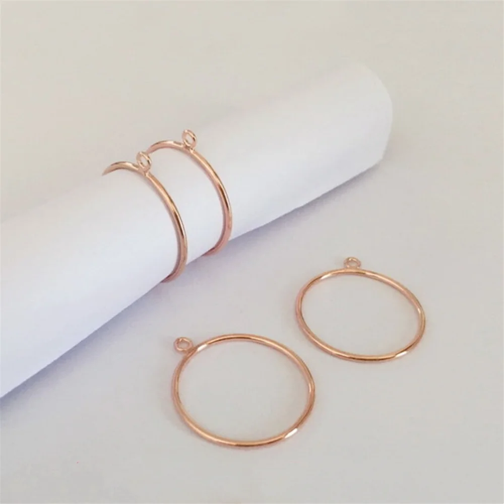 1 Piece Plain Stacking Ring Setting in 14K Rose Gold Filled with Open Jump Ring US Size 6 7 8