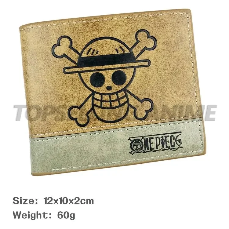 Japanese Anime One Piece Action Figure Wallet Luffy Purse Ace Zoro Bounty Order Skeleton Pattern Pu Wallet Kid Holiday Gifts