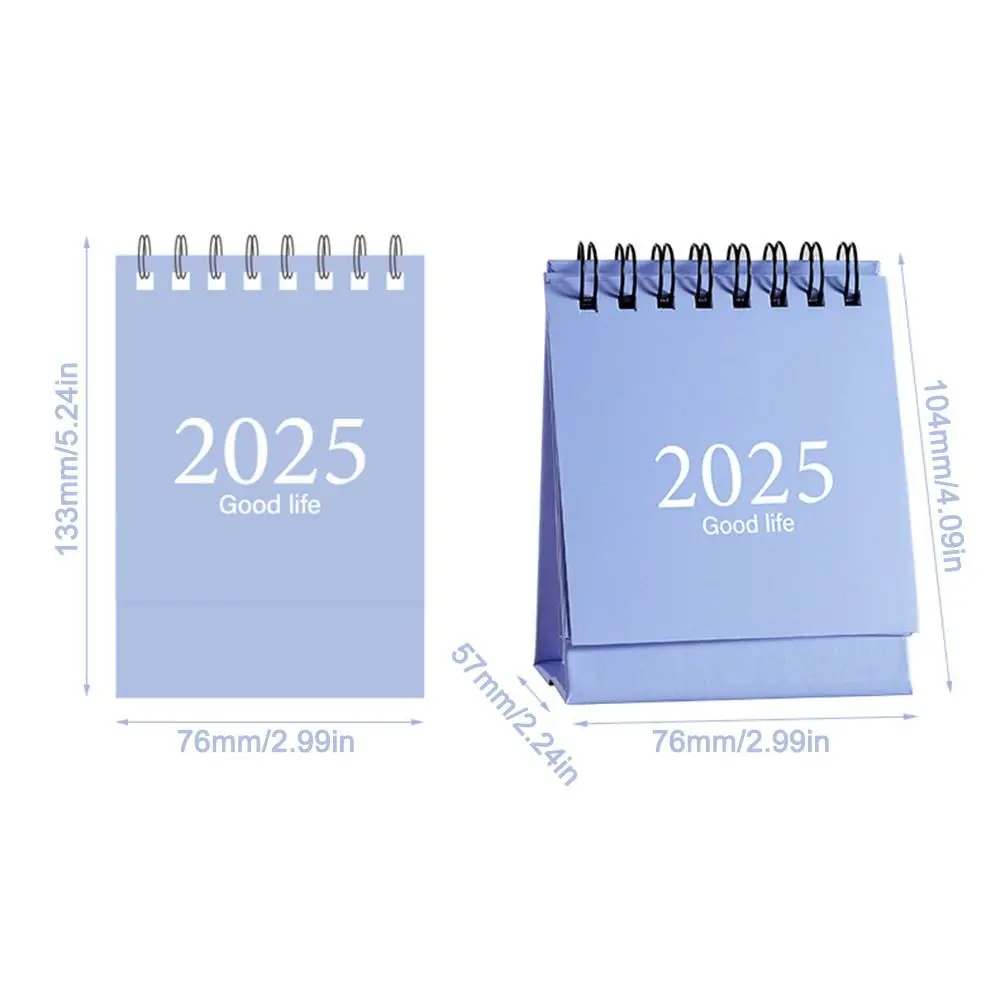 Mini Calendars 2024.7-2025.12 Table Desk Calendar Simple Cute Yearly Monthly Daily Planner Protable Desktop Paper Calendar