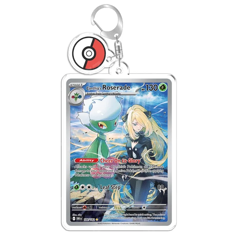 Keychain Bag Charms for Pokemon Roserade Shaymin Crustle Spidops Hydrapple Rapidash TyphlosionPTCG Anime Game Collection DIY Toy view 3