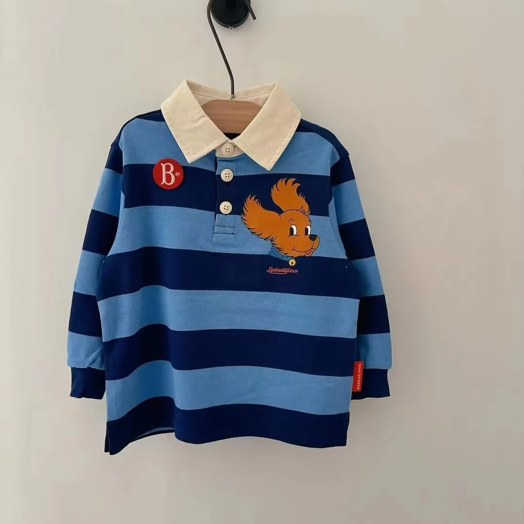 T-shirt à manches longues pour garçons et filles, vêtements coréens pour enfants de la maternelle, vêtements pour petits garçons de 2 à 7 ans, Y-2024 AW