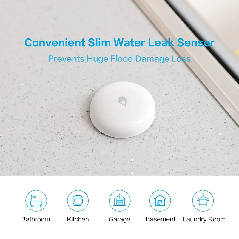 Sensore di immersione in acqua originale Aqara IP67 ZigBee rilevatore di perdite d'acqua di inondazione allarme sensore di ammollo di sicurezza per l'APP MiHome Homekit