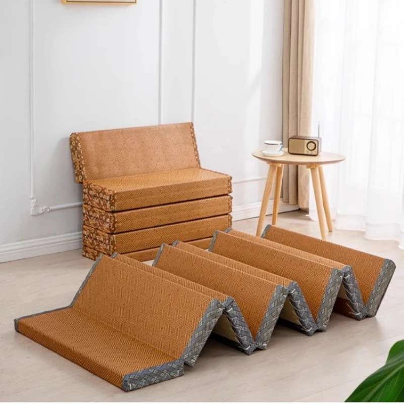 Foldable Coconut Coir Tatami Mat Thin Mattress Pad Floor Sofa Cushion for Living Room/ Balcony Multi-Purpose Sleeping Guest Bed