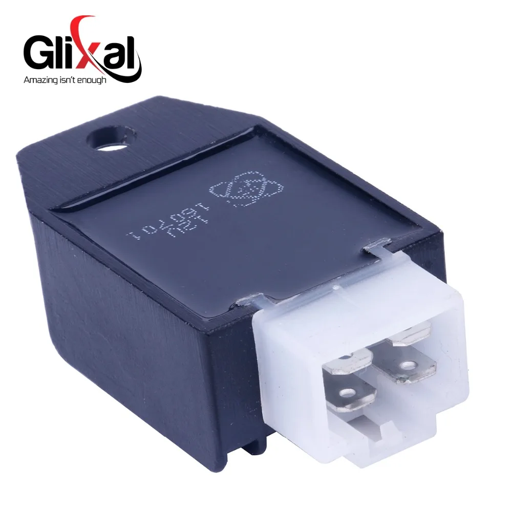 Glixal 12V 4 Pin Voltage Regulator Rectifier 150cc 125cc 50cc GY6 139QMB 152QMI 157QMJ Scooter ATV Moped