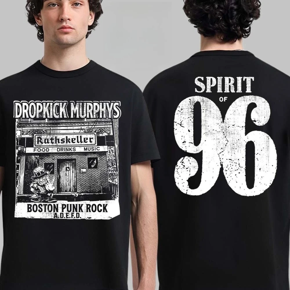 Dropkick Murphys Ft Haywire New England Forever Divided Rathskeller 96 T-shirt Pure Cotton Couple Loose Casual Streetwear Shirt