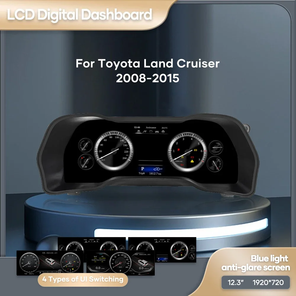 

11 Inch Digitale Dashboard For Toyota Landcruiser 2008-2015 Years Auto Lcd Paneel Snelheidsmeter Virtuele Cockpit Voor