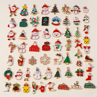 10/20/30pcs Random Mixed Enamel Christmas Charms Snowman Santa Claus Pendant for Diy Necklace Earring Jewelry Making Accessories