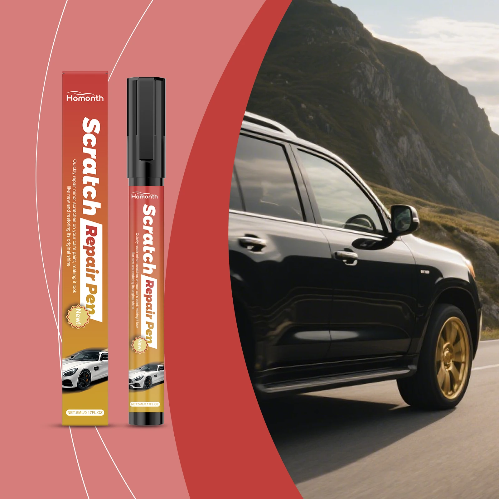 

Car Paint Minor Scratch Care Pen - Repairs Body Paint, Cleans & Refreshes, Maintains Gloss, Offers Effective Scratch Maintenance