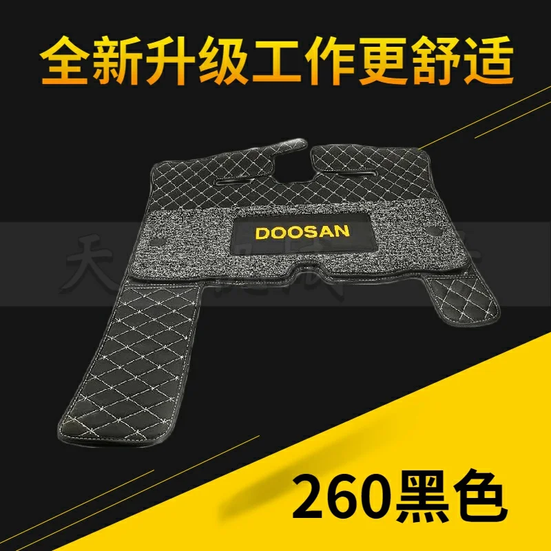 For Doosan Daewoo excavator DX150 215 225 230 260 380-9C Cab floor rubber mats