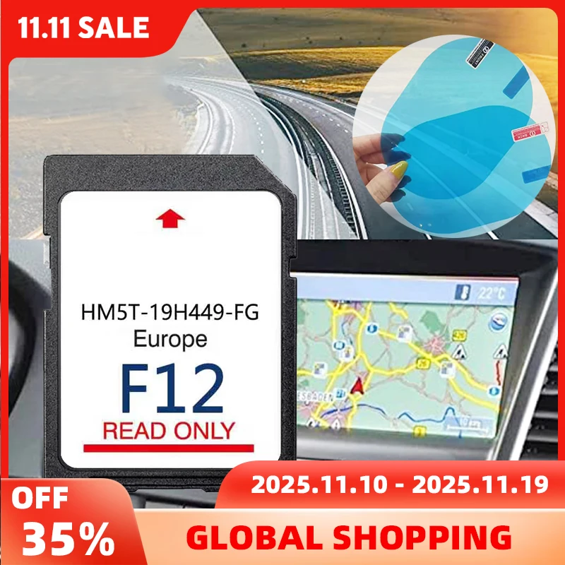 

GENUINE Sync2 SD Card Nav Update F12 2024 Kuga Mondeo S-Max C-Max Focus for Ford with Anti Fog Reaview Stickers