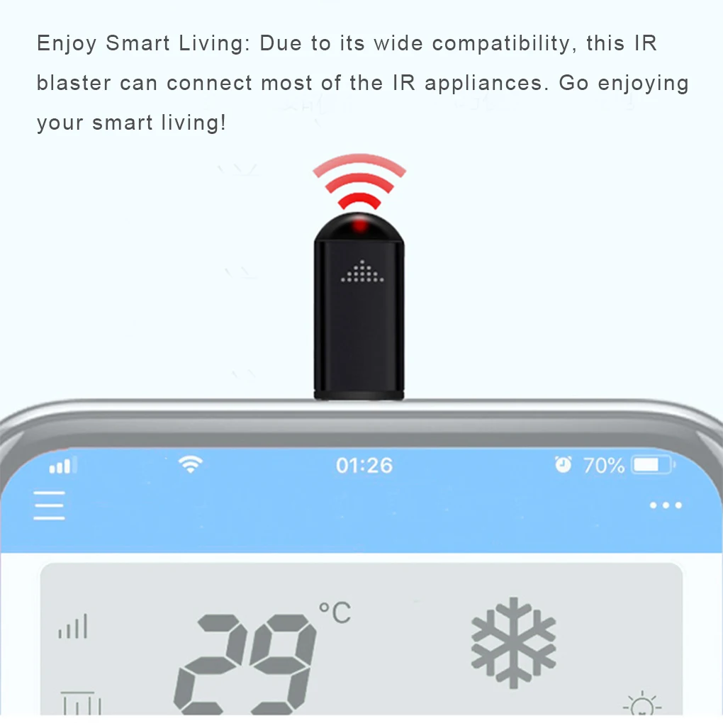 Infrared Remote Control Type-C Appliance Controlling Quickly Connect Blaster One-key IR Type-C/Micro USB/Lightning Interface New