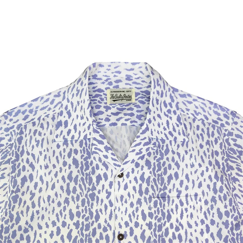 New Leopard Full Print Hawaii Shirt Men Woman High Quality Casual Loose Open Collar Top Tee T-shirt