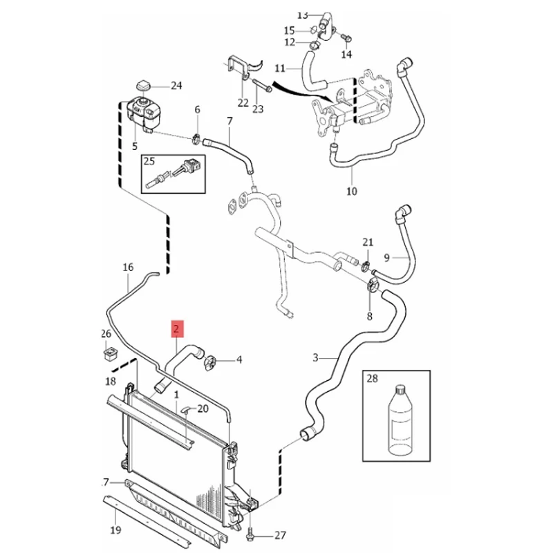 31319444 Vo lv o Radiator hose XC 90