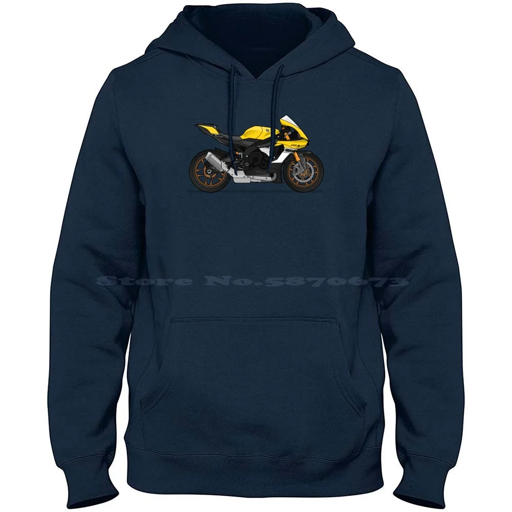 R1 60th Anniversary Edition 100% Cotton Hoodie 60th Anniversary Yellow Speed Blocks Kenny Roberts Superbike Revs Your