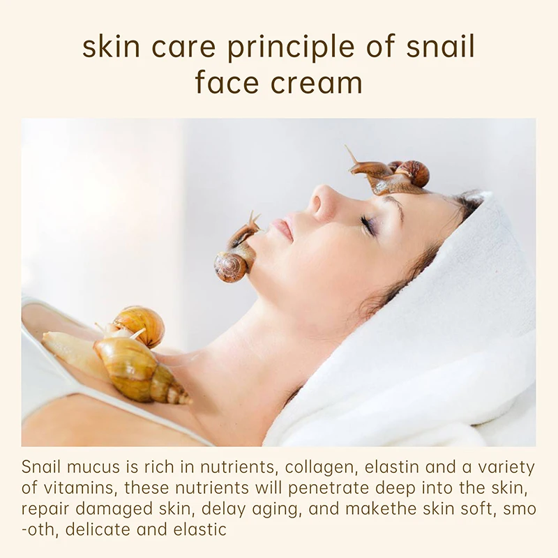 AUQUEST Snail Collagen Face Cream Whitening Moisturizing Anti Aging Facial Cream Skin Care Products