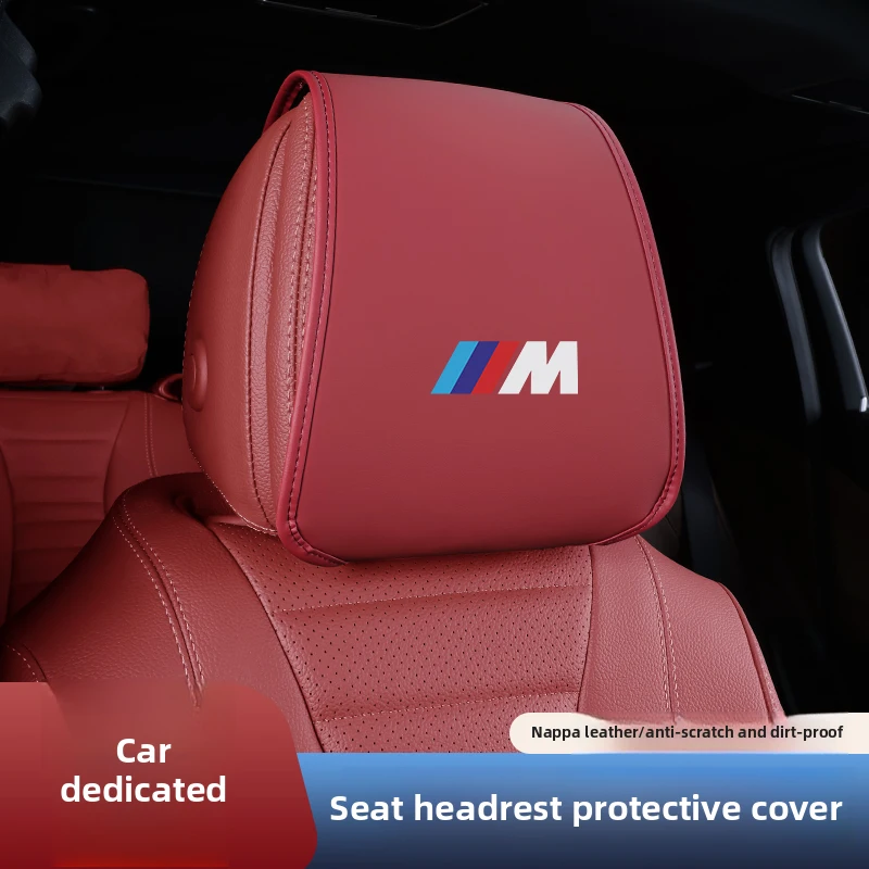 

Leather Car Seat Headrest Protective Cover For BMW M E34 E36 E60 E90 E46 E39 E70 F10 F20 F30 X5 X6 X1 M3 M5 M6 E71 F01 F02 F87