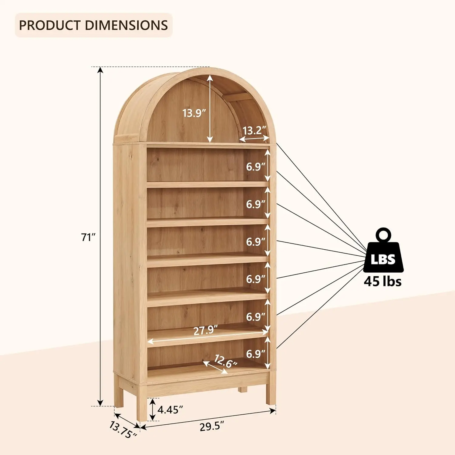 Cabinet, 7 Tiers 28 Pairs Wooden Shoe Rack with 3 Adjustable Shelves, Freestanding Shoe Closet Shelf Organizer for Entryway, Hal