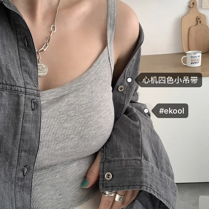 Облегающие подтяжки из хлопка с высокой эластичной нитью для женщин летом, короткий внутренний стиль, для похудения и универсальные.