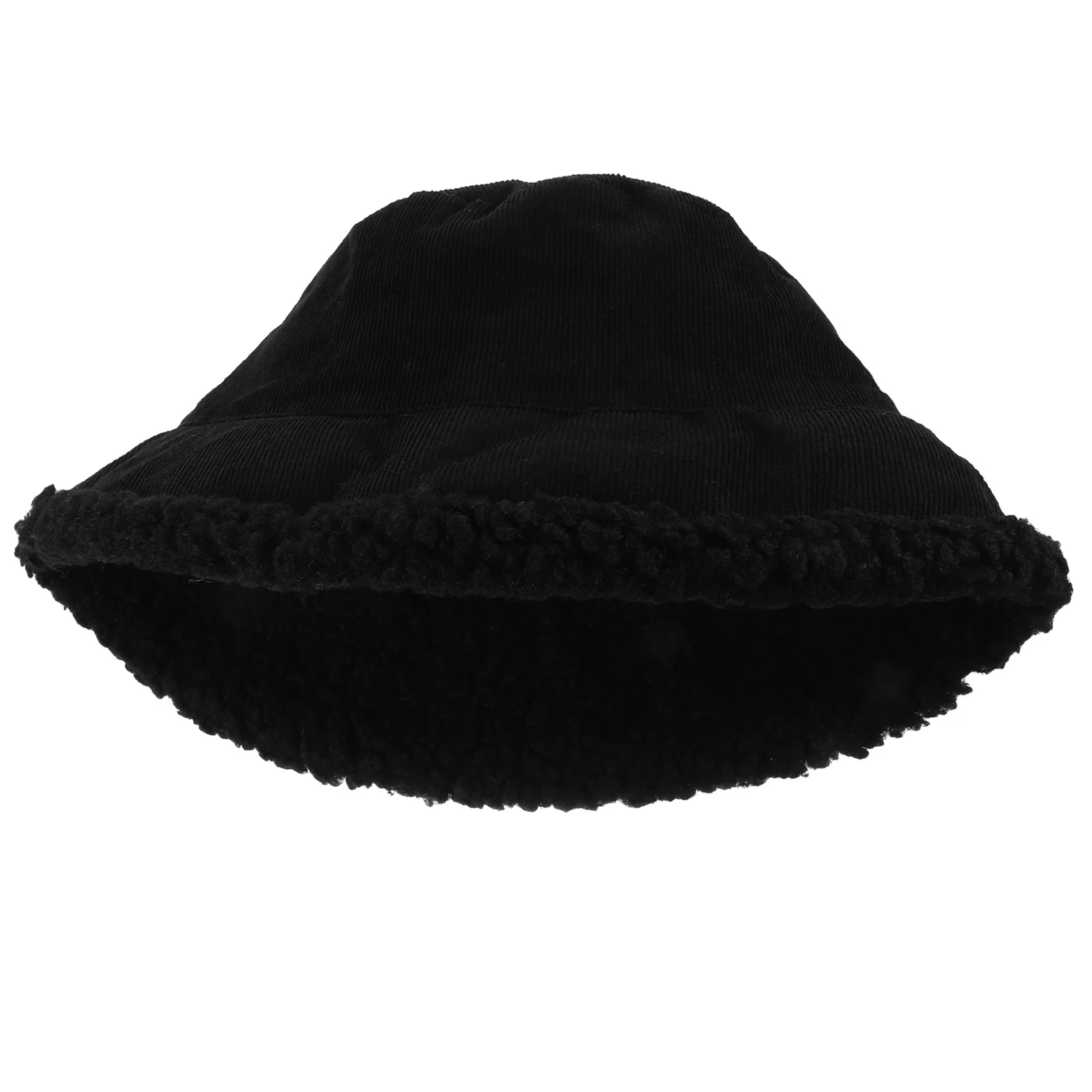 

Autumn Winter Lamb Wool Fisherman Bucket Hat Vintage Warm Outdoor Unisex Foldable Warm Hat Fashion Cap Autumn Cap