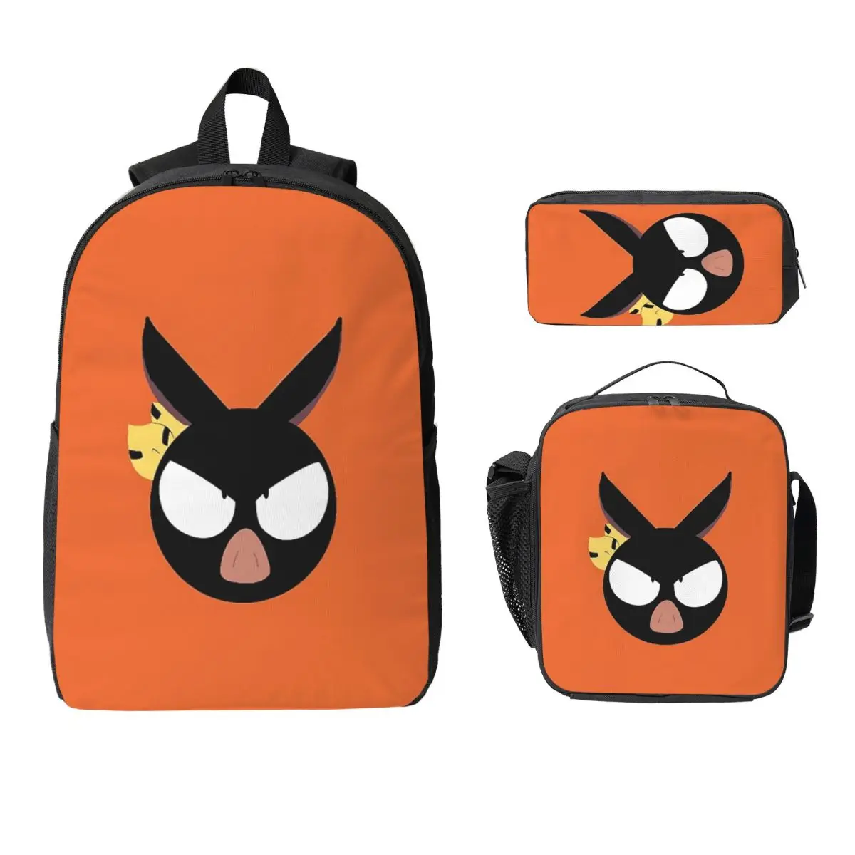 

P Chan Ranma Backpack Student Boys Girls BookBag School Bag Computer Shoulder Bags 3ps Insulated Lunch Bag Pencil Case