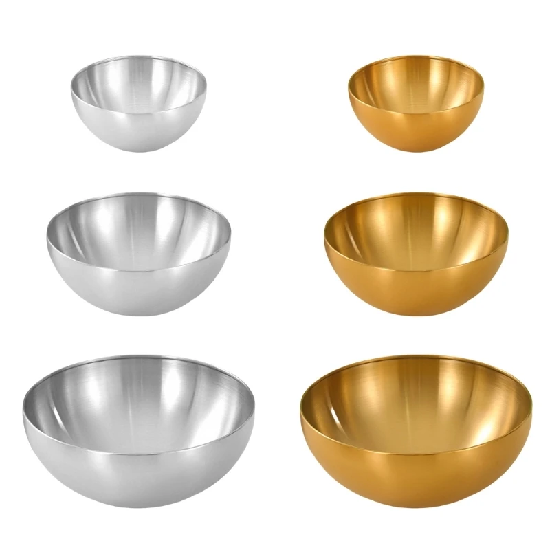 Elegant Stainless Steel Bowl Serving Bowl for Easy Cleaning and Stability