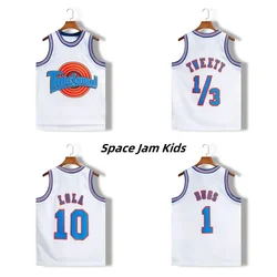 Space Jam Kids LOLA 10 TWEETY 1/3 TAZ Movie Tune Squad Child Basketball Jersey Sports Baby Shirt