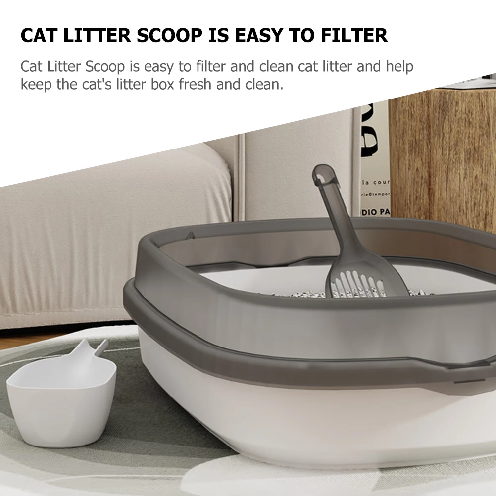 

Cat Litter Scoop Durable Plastic Detachable Spoon Shovel Easy Portable Compact Pet Kitten Home Sand Scooper Holder