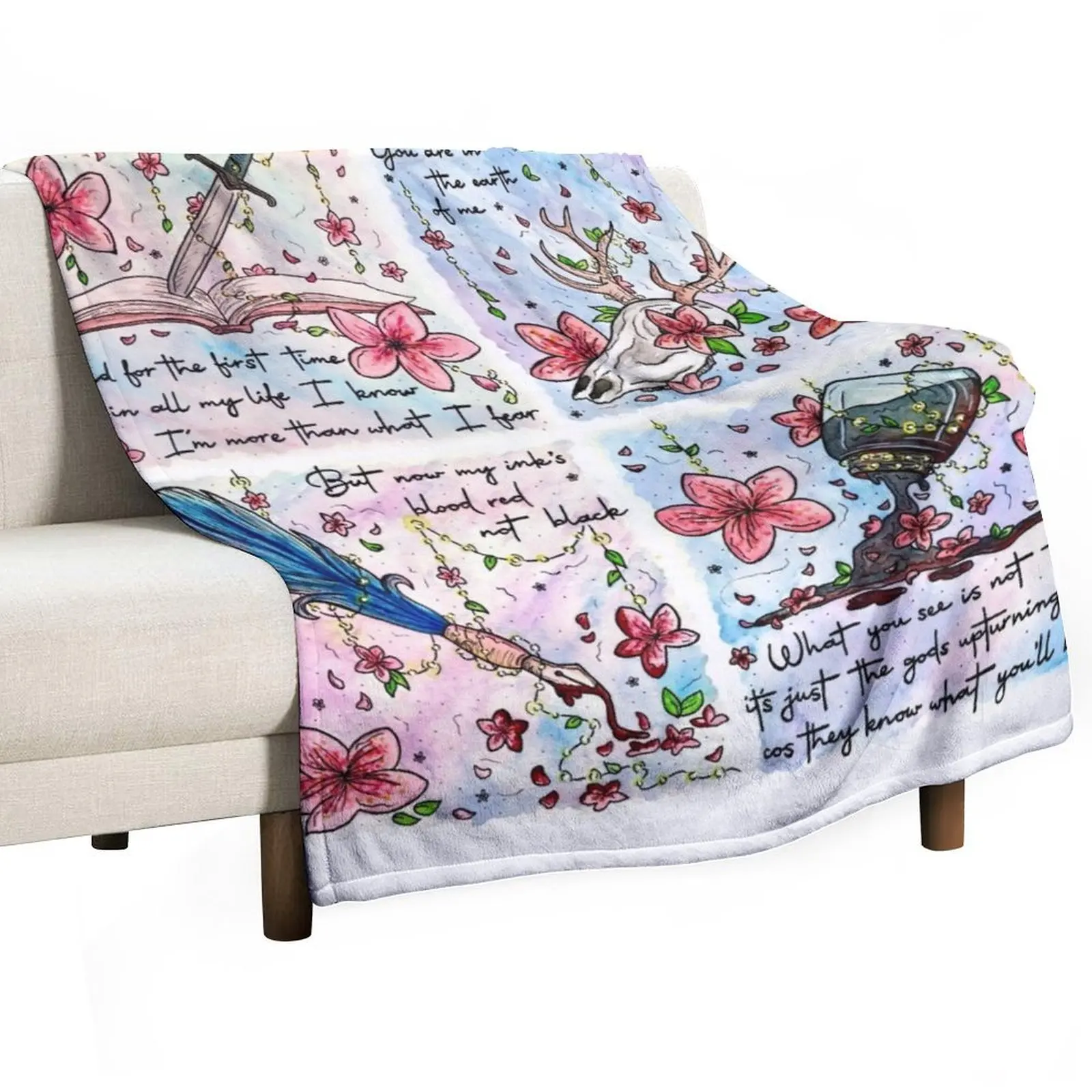 Blossom Fairy Lights Series Ruin Edition Inspired by The Amazing Devil Throw Blanket christmas gifts Soft Plaid Blankets