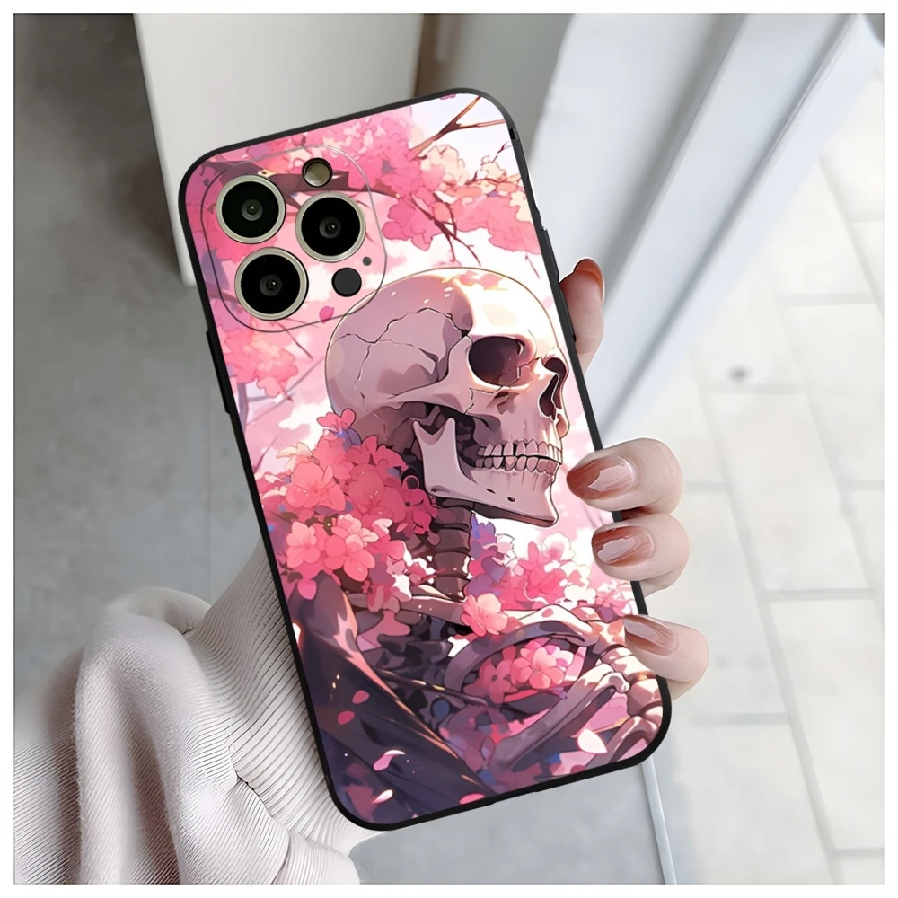 Art Skull Phone Case for iphone 14 15ProMax 16 11 13 12 Pro Xs Max Mini Xr X 7 8 Plus Shell Coque