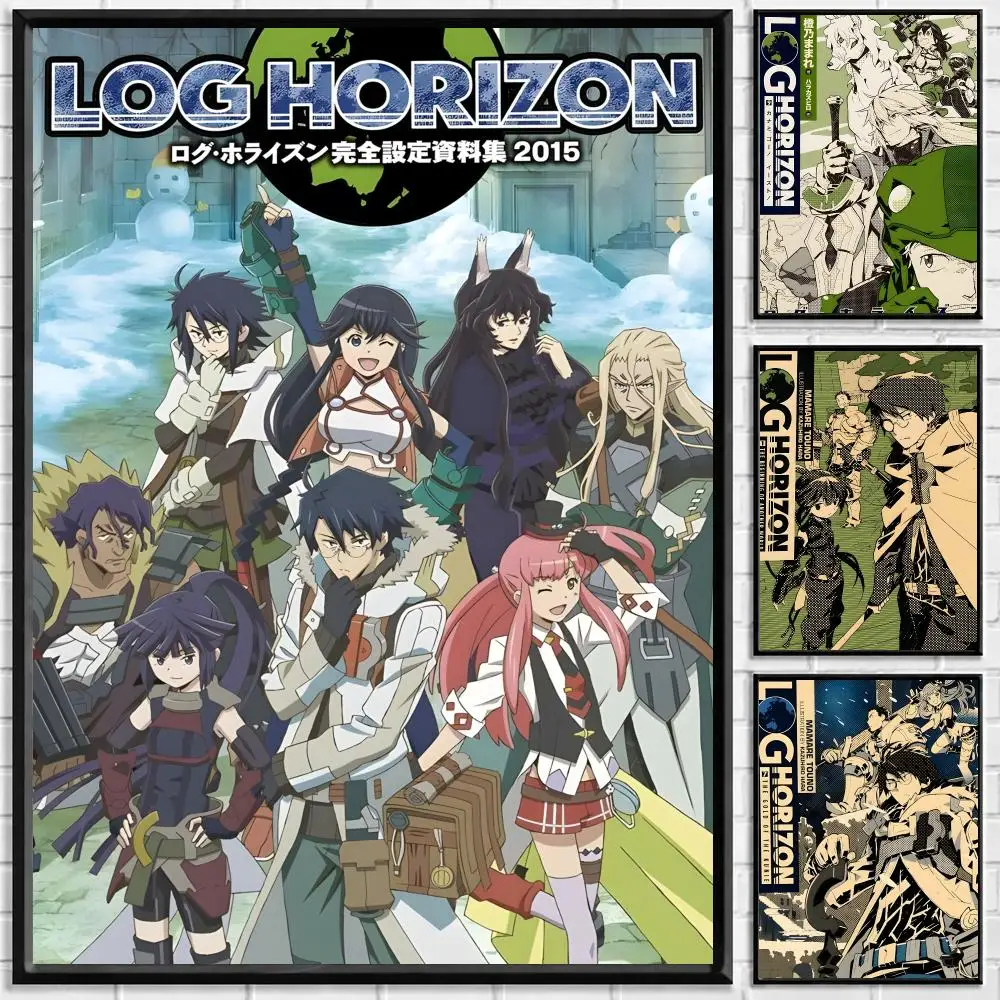 Anime Log Horizon Poster Self-adhesive Art Waterproof Paper Sticker Coffee House Bar Room Wall Decor