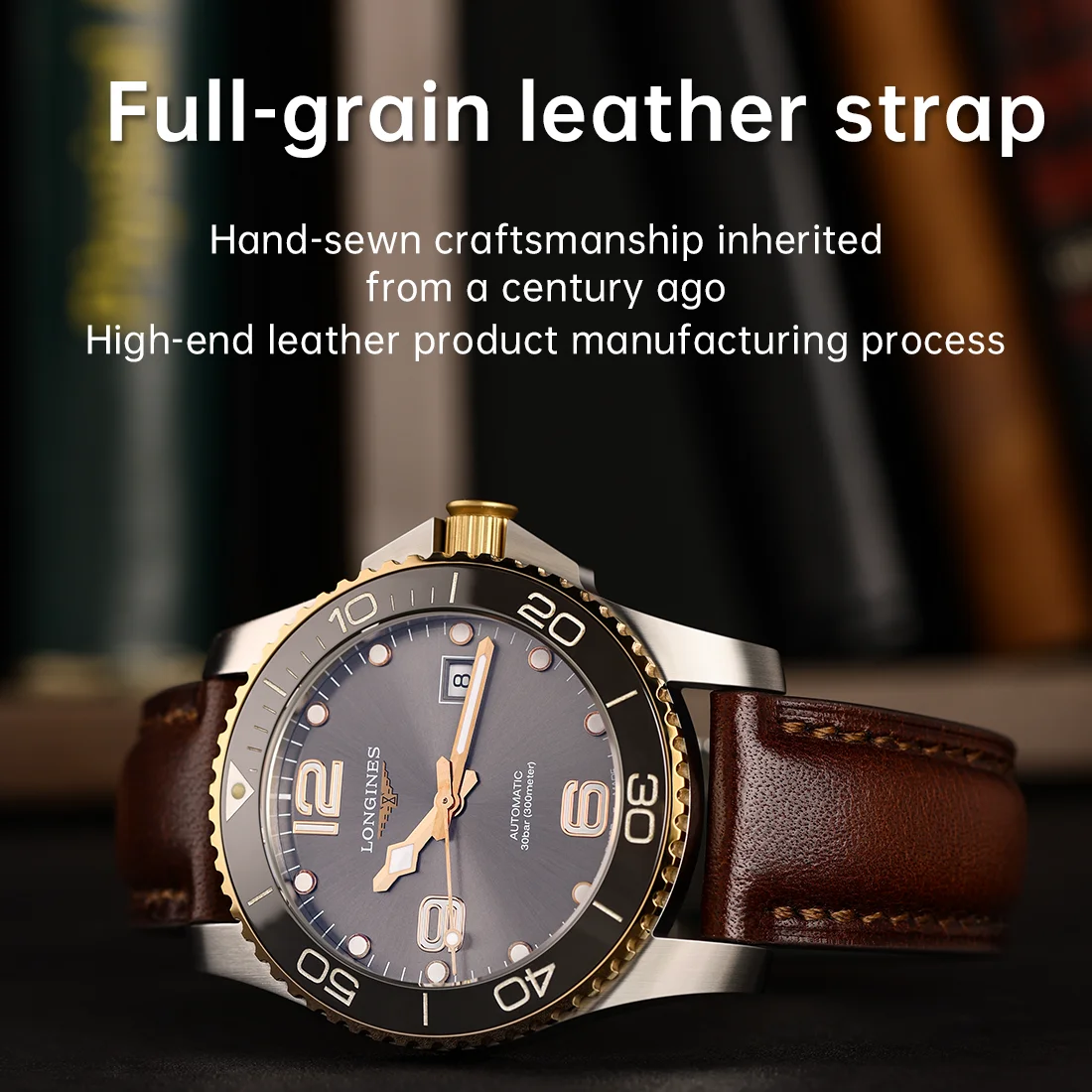 MAIKES أشرطة ساعات يد مصنوعة يدويًا من الجلد المحبب بالكامل 19 مللي متر ، 20 مللي متر ، 21 مللي متر ، 22 مللي متر ، 24 مللي متر ، ملحقات حزام ساعة اليد سريع الإصدار